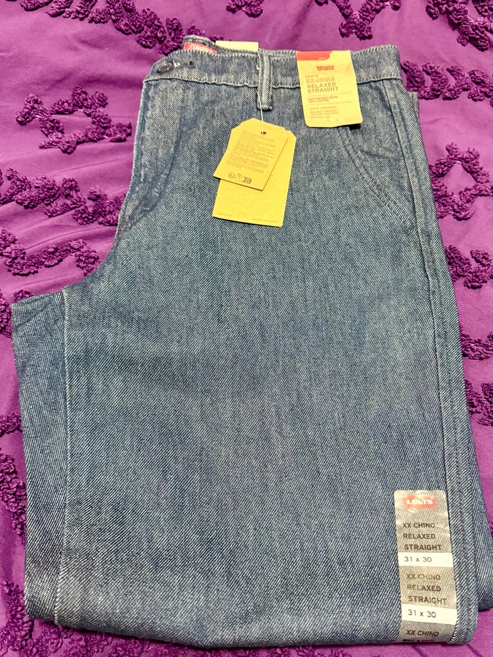 Levi's Relaxed Straight Jeans in Light Blue (Mens 31x30)